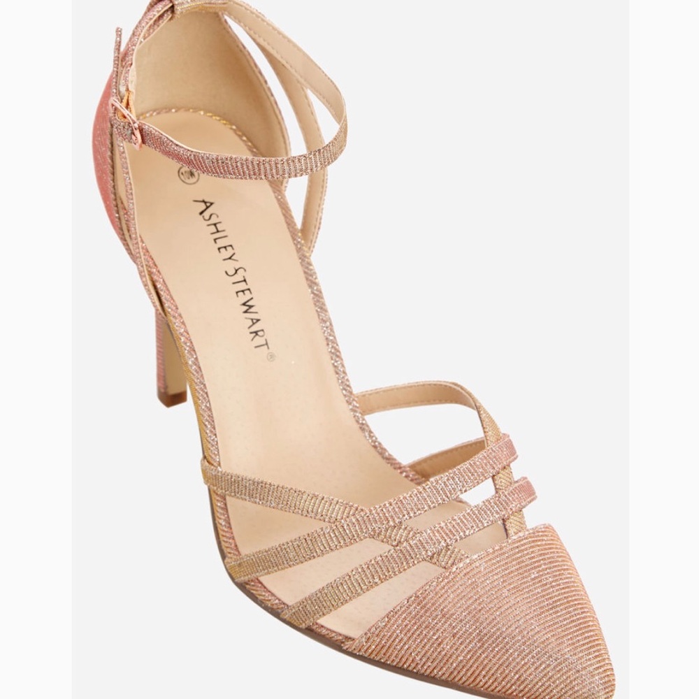 Ashley Stewart Open Pointy Toe Pump. NIB